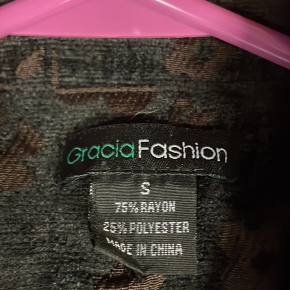 GRACIA FASHION FLORAL COAT RETRO STYLE - Picture 3 of 7